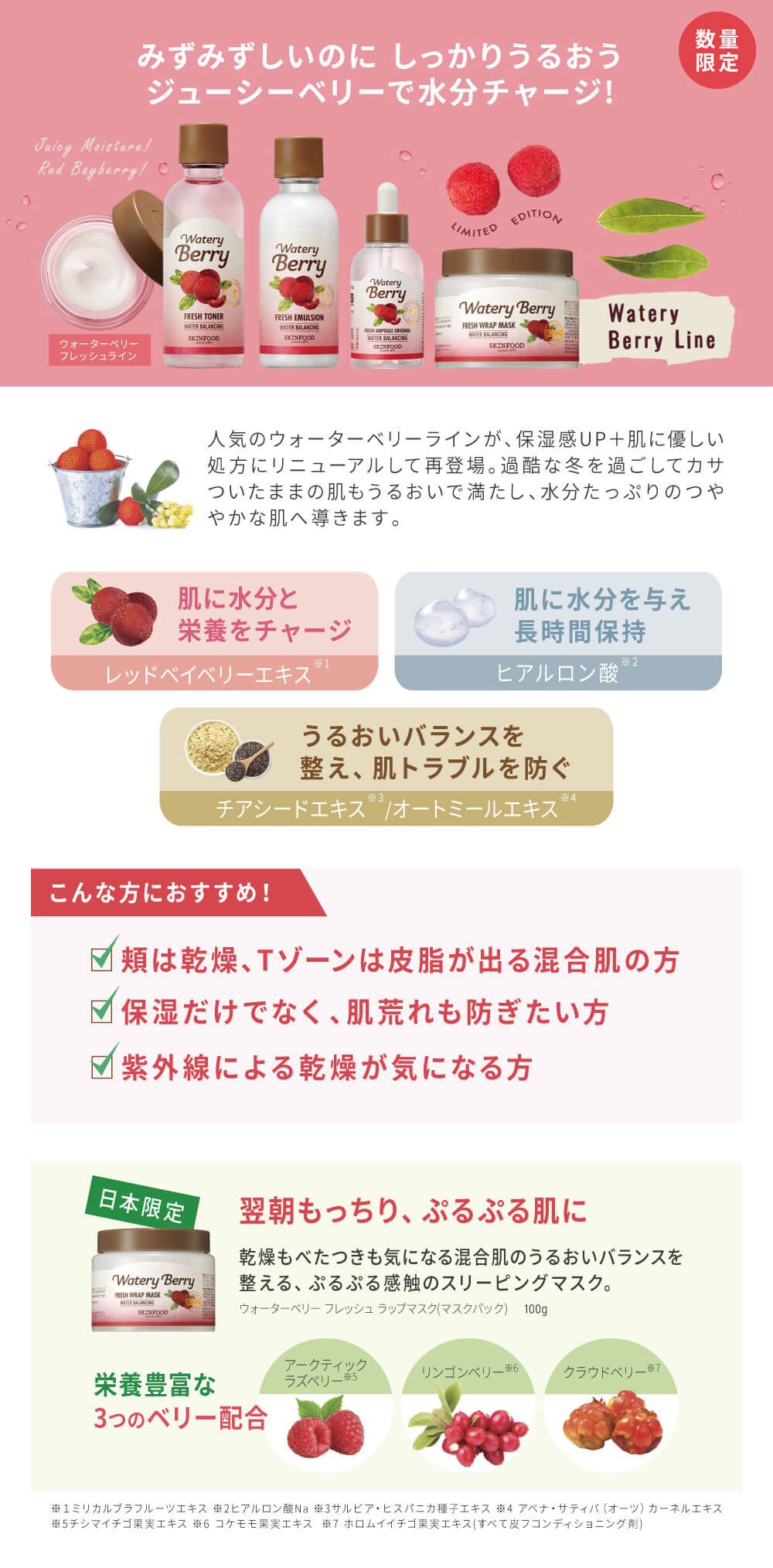 ウォーターベリー フレッシュ ラップマスク 100g ウォーターベリーフレッシュライン スキンフード公式通販 Skinfood ウォーターベリー フレッシュ ラップマスク 100g ウォーターベリーフレッシュライン スキンフード公式通販 Skinfood